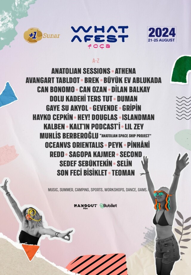 Deniz, müzik ve sınırsız eğlencenin buluşma noktası olan What A Fest, 21-25 Ağustos 2024 tarihleri arasında Foça Acar Camping'te katılımcılarına unutulmaz anlar yaşatacak.