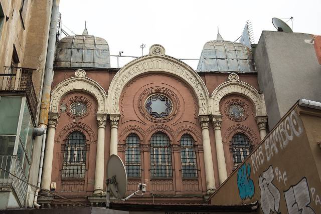 Balat semtindeki Osmanlı döneminin öncesinden kalma Ahrida Sinagogu. 