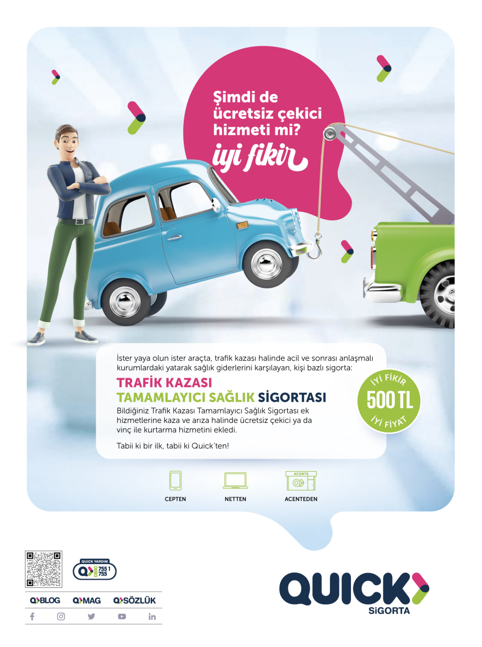 Trafik Kazası Tamamlayıcı Sağlık Sigortası Çekici Yardım Hizmeti ile Şimdi Daha Cazip