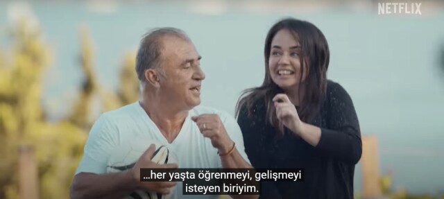 Fatih Terim, belgeselde büyük kızı Merve Terim Çetin ile…