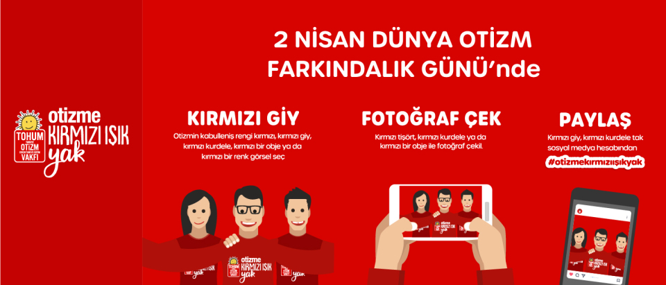 Işıklar otizm için yanıyor!