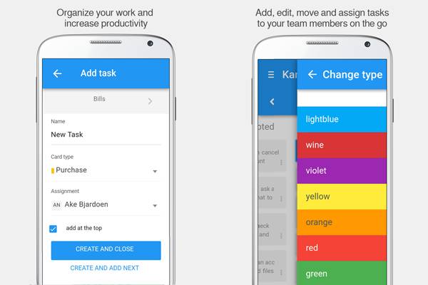 Kanban Tool’da projelerin altında yer alan tüm unsurlar renkli kartlarla kategorize ediliyor. 