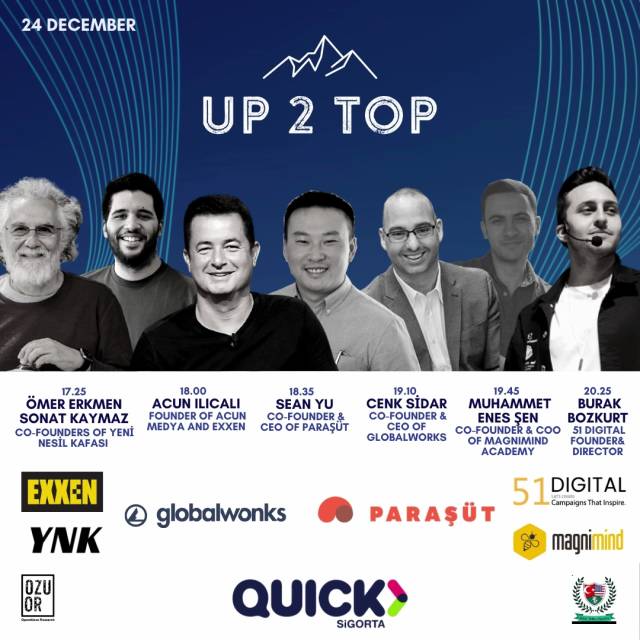Up 2 Top Summit ikinci gün konuşmacılar.
