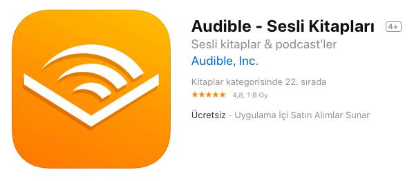 Audible, Avrupa ve Amerika’da çok popüler.