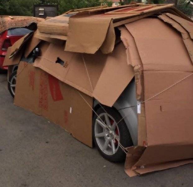 Dolu yağışına kartonlu önlem