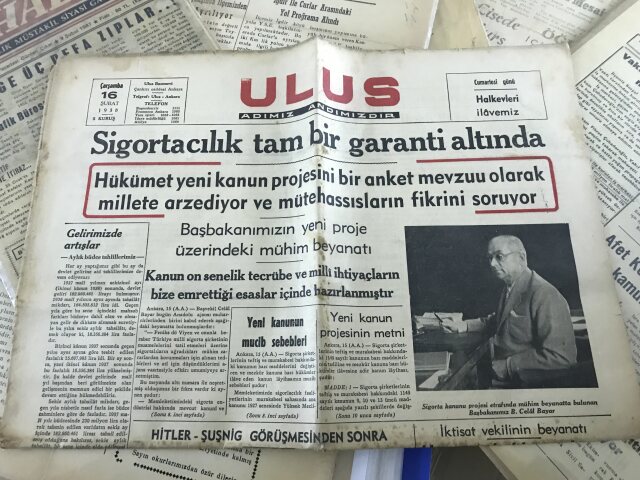 Ulus Gazetesi- 16 Şubat 1938 