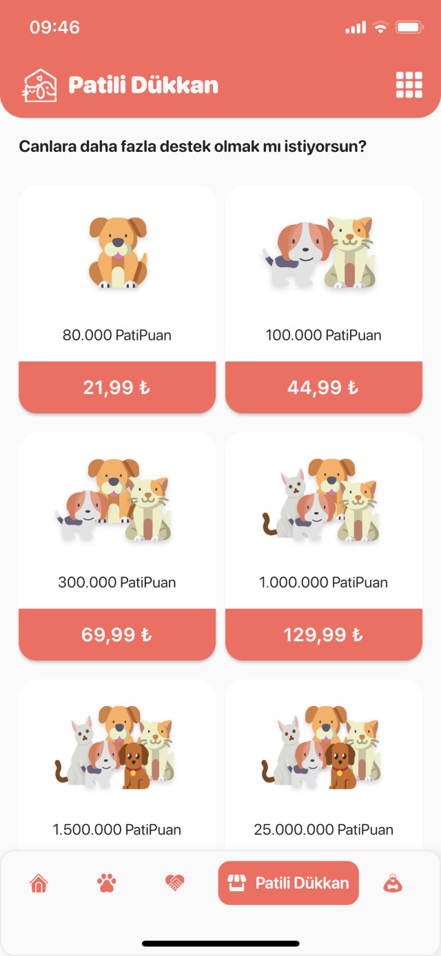 Patili Dükkan’dan ek PatiPuan satın alınabiliyor. 