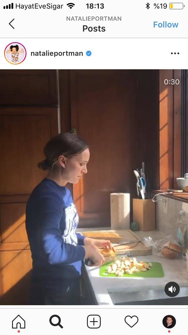 Natalie Portman'ın instagram paylaşımı