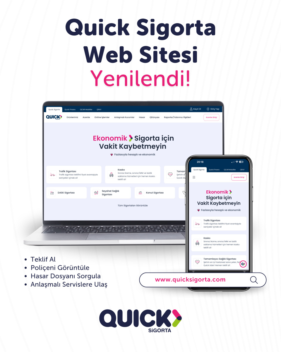 Quick Sigorta Web Sitesini Yeniledi
