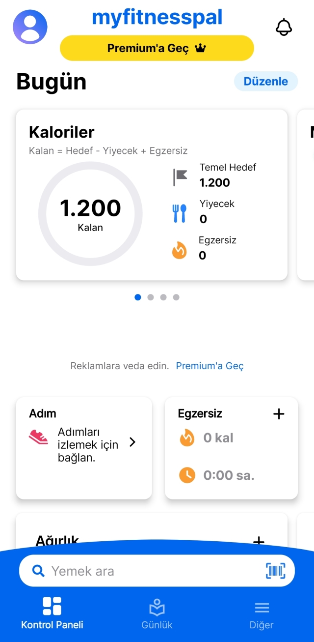 MyFitnessPal uygulaması ile, milyonlarca gıda verisi ve kişiselleştirilmiş önerilerle diyetinizi ve egzersizlerinizi kolayca takip edebilirsiniz. 