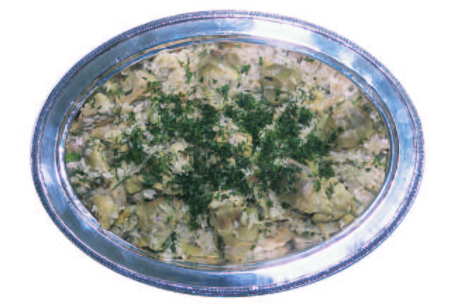 Giritlilerin enginarlı pilavı.