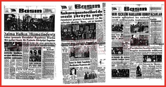 Üç günlük boykot boyunca yayınlanan Basın gazetesi. 